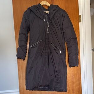 Grey Hooded Puffer Coat